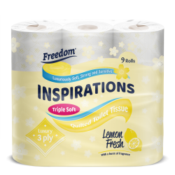 Inspirations 9 Pack Lemon Fresh 3 Ply