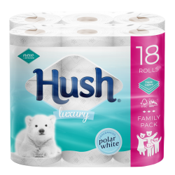 Hush Polar White 3 Ply 18 Pack