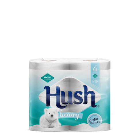 Hush Polar White 3 Ply 4 Pack