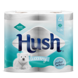 Hush Polar White 3 Ply 4 Pack