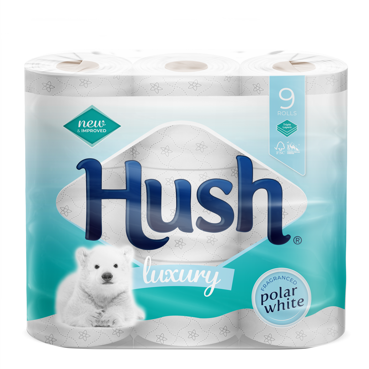 HUSH TOILET TISSUE ROOLS